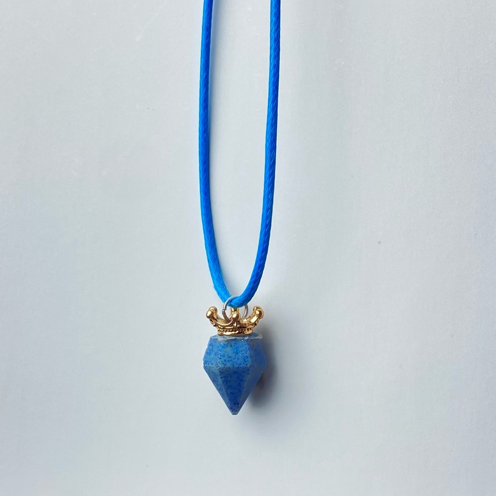Crowned Diamond Pendant Necklace
